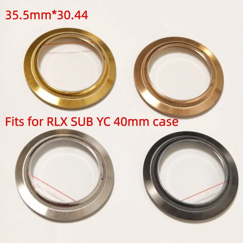 

Аксессуары для часов мод, прозрачная задняя крышка дисплея из нержавеющей стали 35,5 мм, подходит для винтажных часов ROX SUB YaC 40 мм