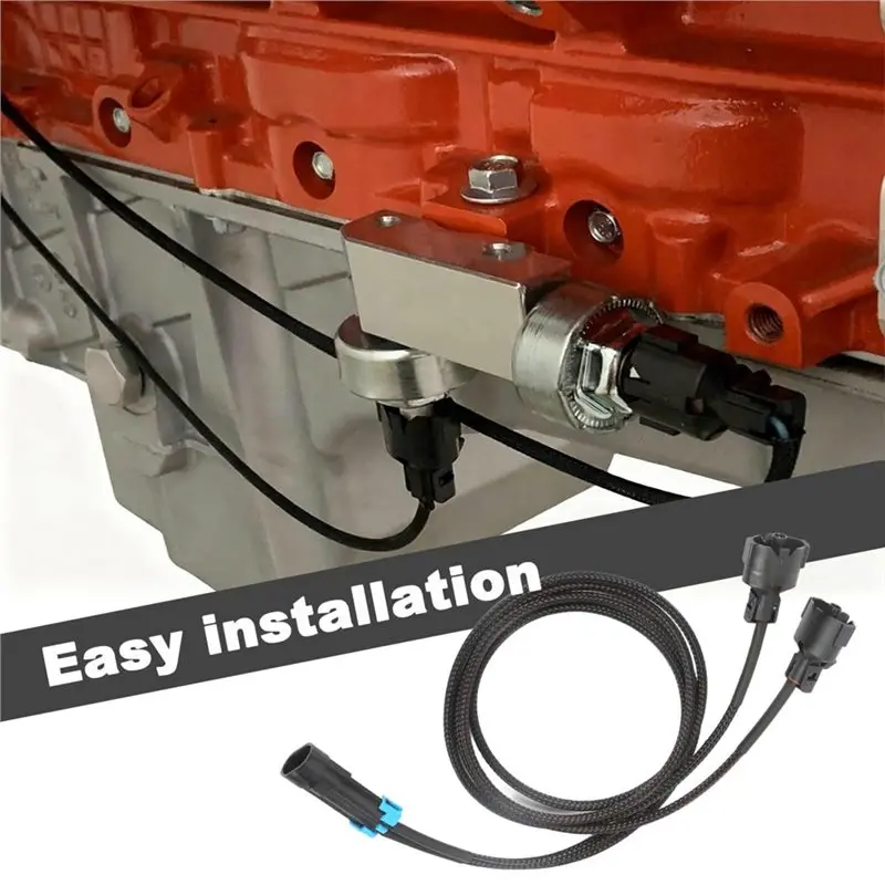 A64P-Knock Sensor Relocation Brackets With Extension Relocation Harness For GM LS Gen 3 Engines LS1 LM7 LR4 LS6 L59 LQ9