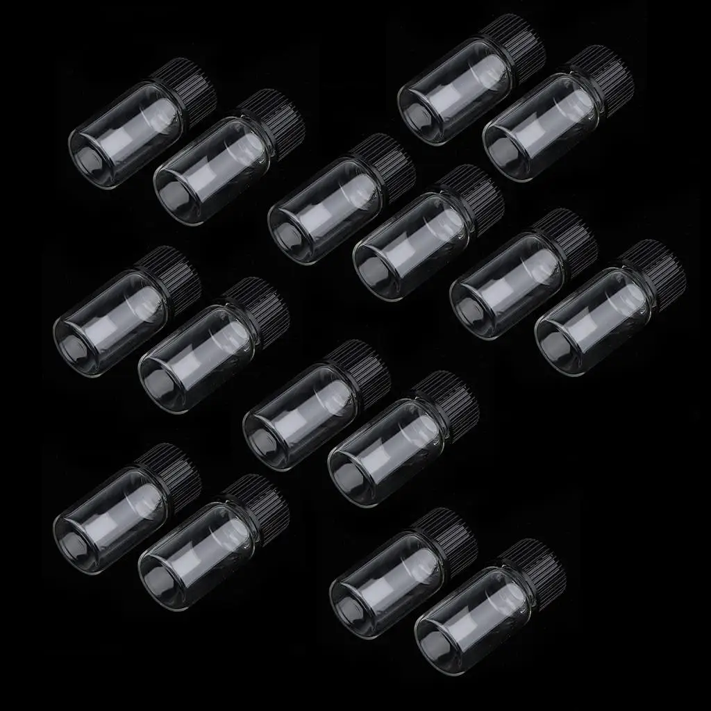 Sealed Sterile Vials Small Reusable Glass Serum Vials Portable Container for Perfume Beauty Salon
