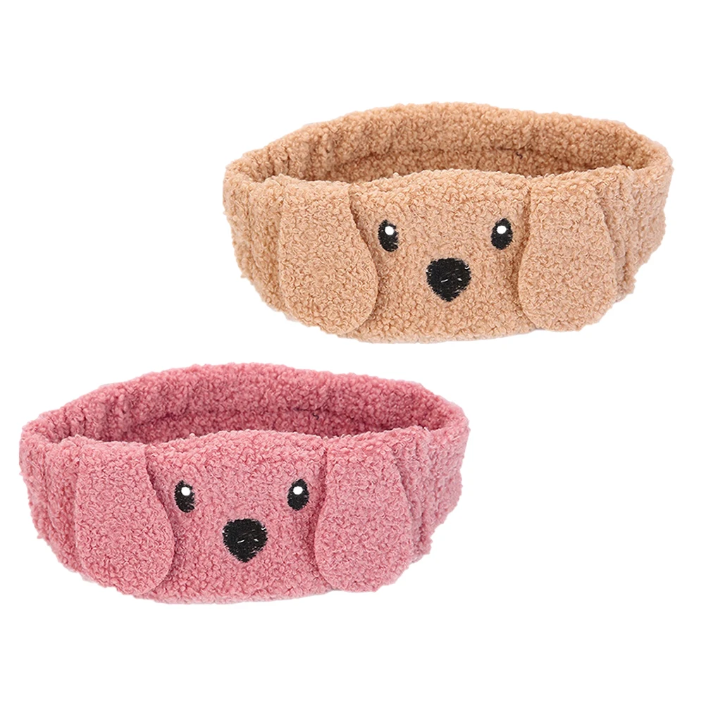 

2pcs Face Washing Headband Makeup Hairband Lovely Girl Elastic Headwear Spa Eye Mask Daily Use Hair Accessories