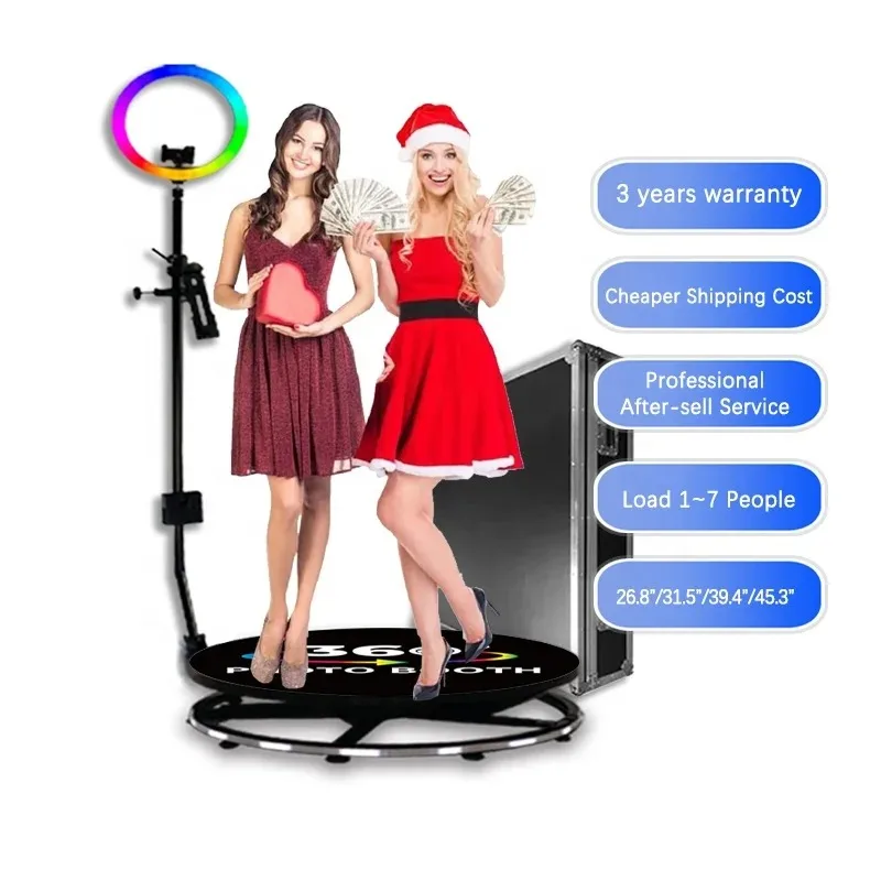 Oux رائجة البيع 360 كشك تصوير قابل للنفخ خلفية الدعائم كشك تصوير 360 115 سنتيمتر مع حامل دوار لحفلات الزفاف الاجتماعية #1