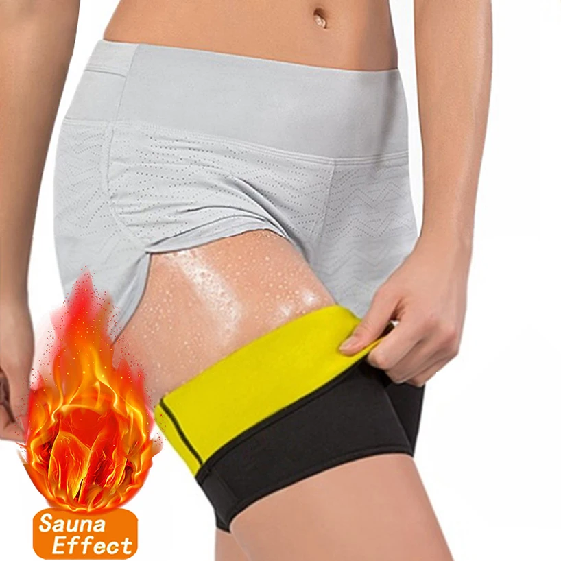 1 Pair Sports Thigh Support Leg Sleeves Compression Thigh Sleeves Shapewear Slimming Sauna Sweat Thigh Trimmer Belt Body Shaper