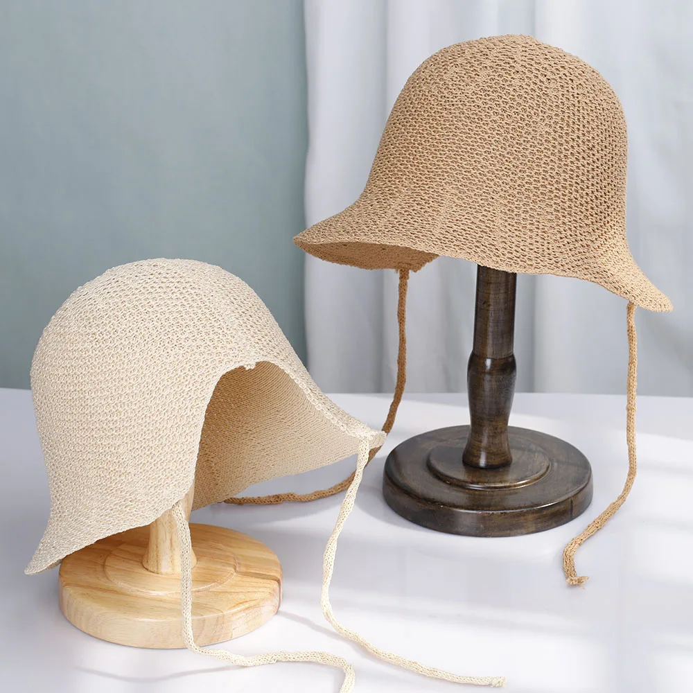 

2023 New Women's Straw Panama Hats UV Protection Sun Visor Cotton Material Fashionable Summer Hat Accessory