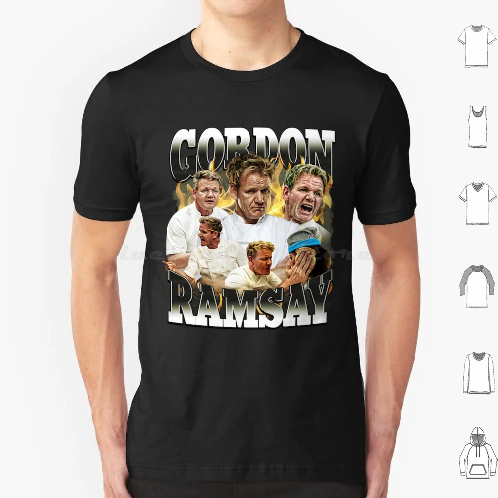 Gordon Ramsay Bootleg Design T Shirt Big Size 100% Cotton Gordon Ramsay Chef Cooking Channel Hells Kitchen Legendary Chef Meme