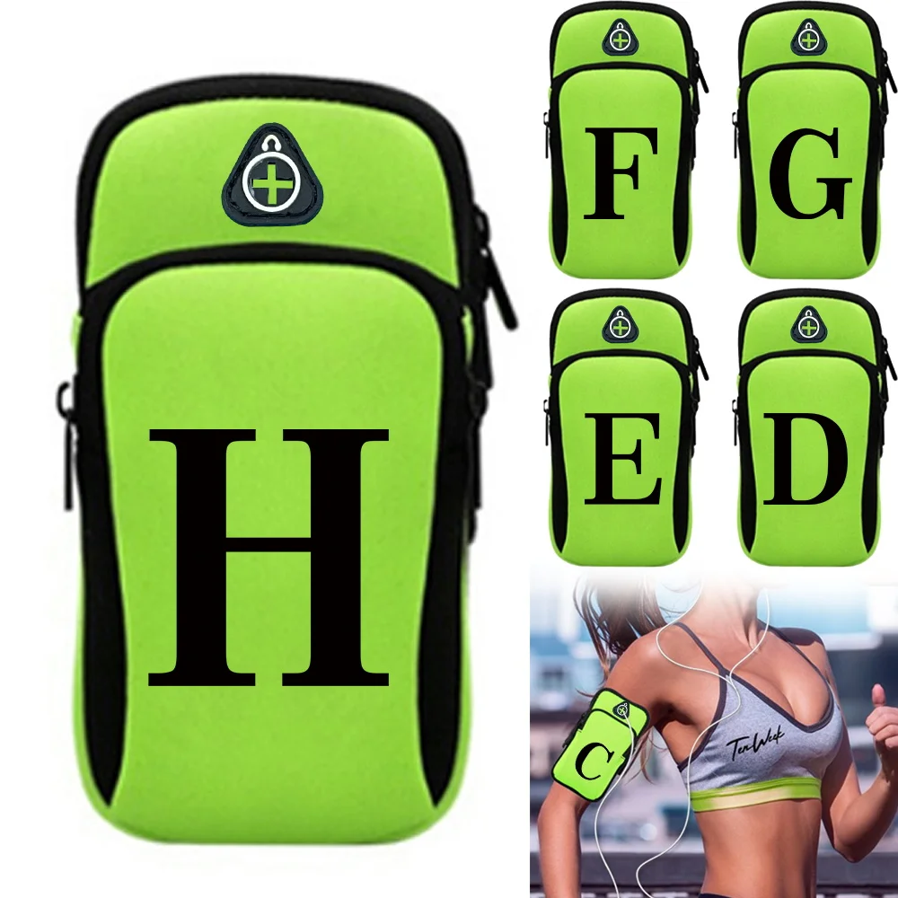 Sports Arm Bag Phone Accessories Fitness Phone Holder Waterproof Dustproof Breathable Sports Wrist Boxes Black Pattern Series