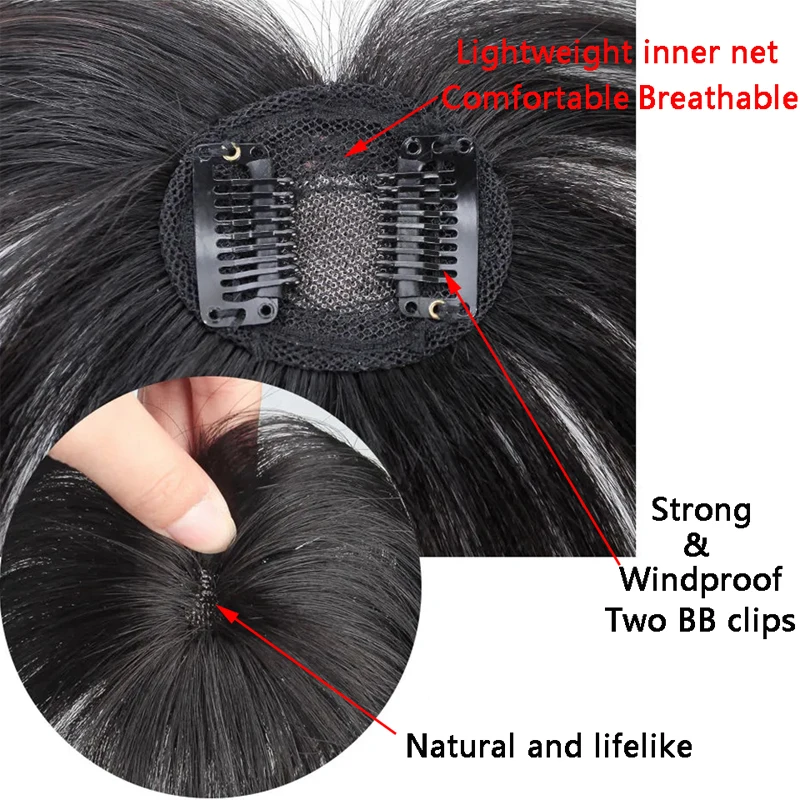 Air Bangs Women\'s Synthetic Hair Bangs 3D Bangs Clip In Hair Extensions Heat Resistant Hair Pieces Accessories False Hair