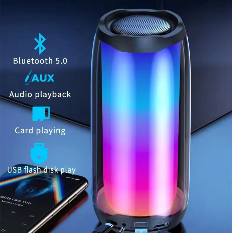 Audience Wireless Bocina Bluetooth Speaker Portable PartyBox Flash RGB Light Subwoofer 3D Surround Sound System Caixa De Som TWS