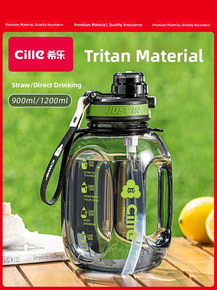 

High Capaci Fitn Water Bottle Men Women Sports Plastic Cup Heat Resistant Portable Tritan Water Mug for Exercise And Health