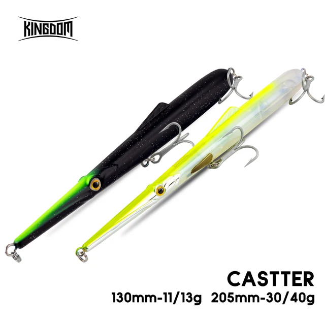 Przynęty wędkarskie Kingdom Sinking Floating Fishing Lures Pencil Hard Wobblers Artificial Baits 11g 13g 30g 40g Przynęty morskie do połowu okoni w wodzie słonej