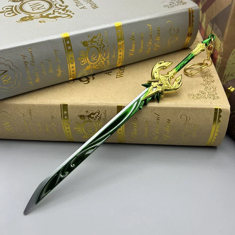 

21cm Genshin Impact Game Replica Primordial Jade Cutter Metal Sword Weapon Model 1:6 Action Figure Accessory Decoration Toy Boys