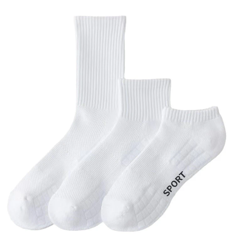 1 Pair Men's Professional Sports Sock Thick-Soled Sports Socks With Cushioned Bottoms Perfect For Running Fitness