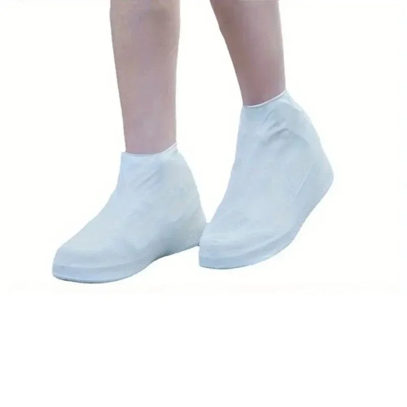 1 pair of black and white latex fashionable high top, waterproof and stain resistant, suitable for travel photography - Detail 1