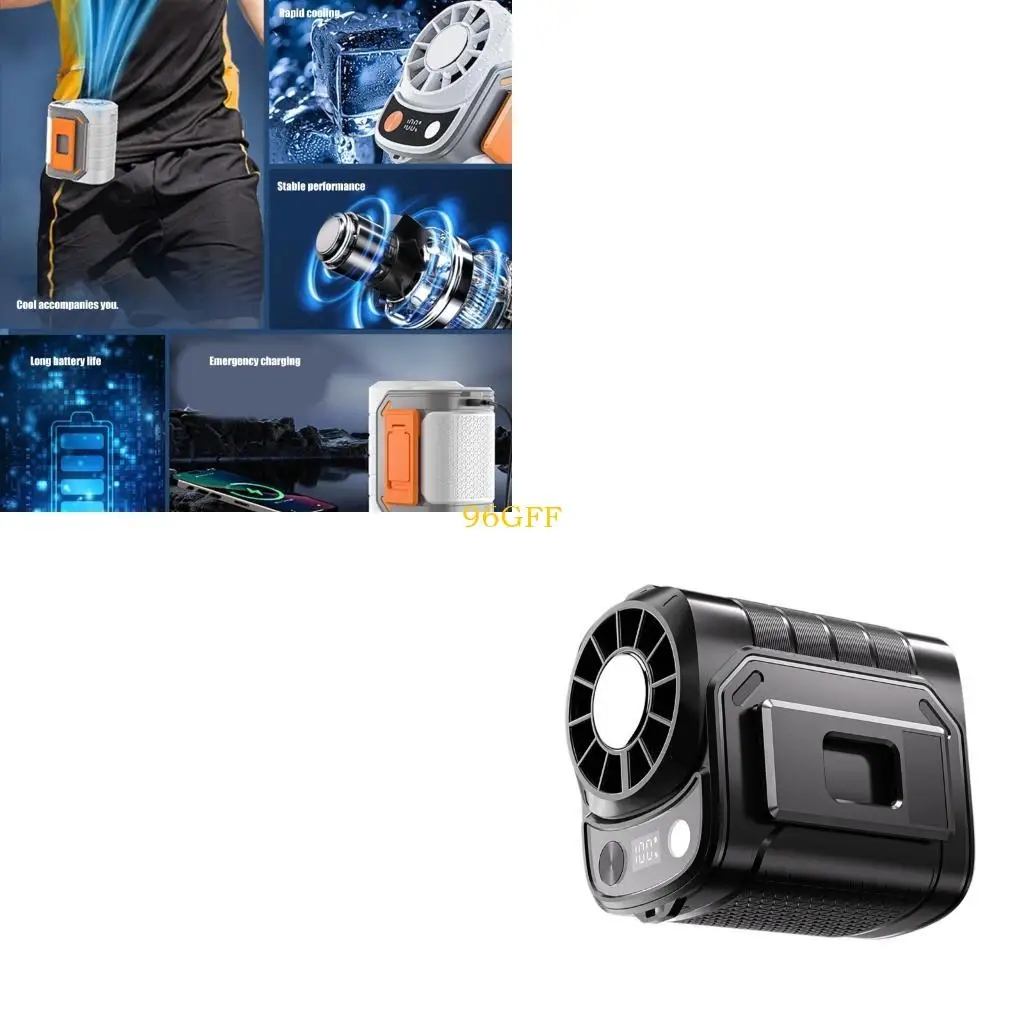 

96GF Портативное ледяное охлаждение вентилятор 100000 об / мин. 5 -скоростная аккумуляторная батарея для наружного походного вес