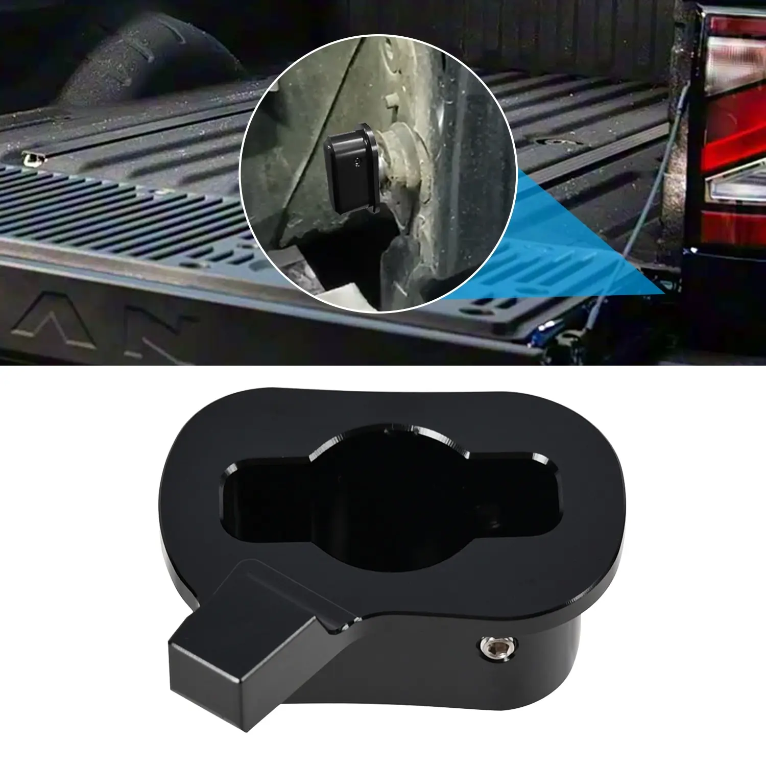 Black Aluminum Rear Door Tailgate Hinge Assist Bushing Kits Replace For Nissan TITAN 2005-2024 93470-ZH000 93470-9FV3A
