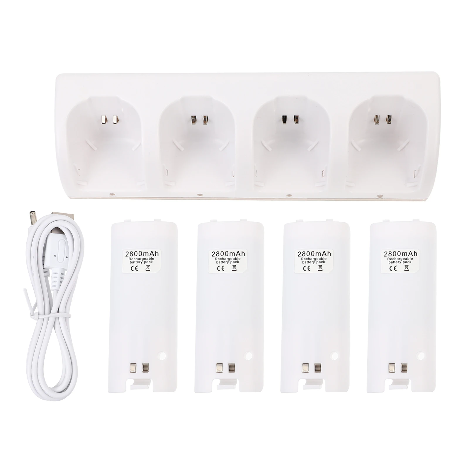 

Charging 4 Slots ABS Rechargeable Home Useful Adapter Use Remote Controller Storage Solution