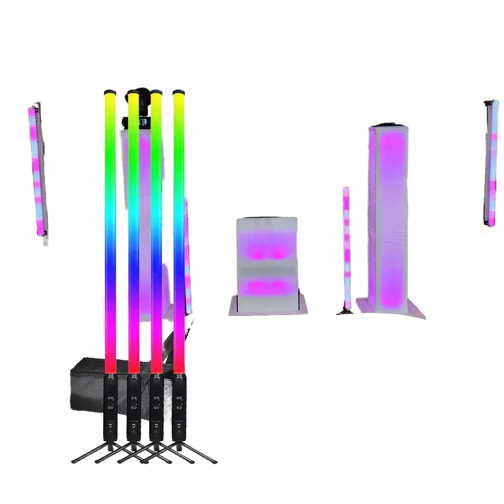 4PCS Soft Bag IP65 Waterproof Rechargeable 360 Led Spotlights DMX512 Outdoor Dj Party Stage Disco Lights