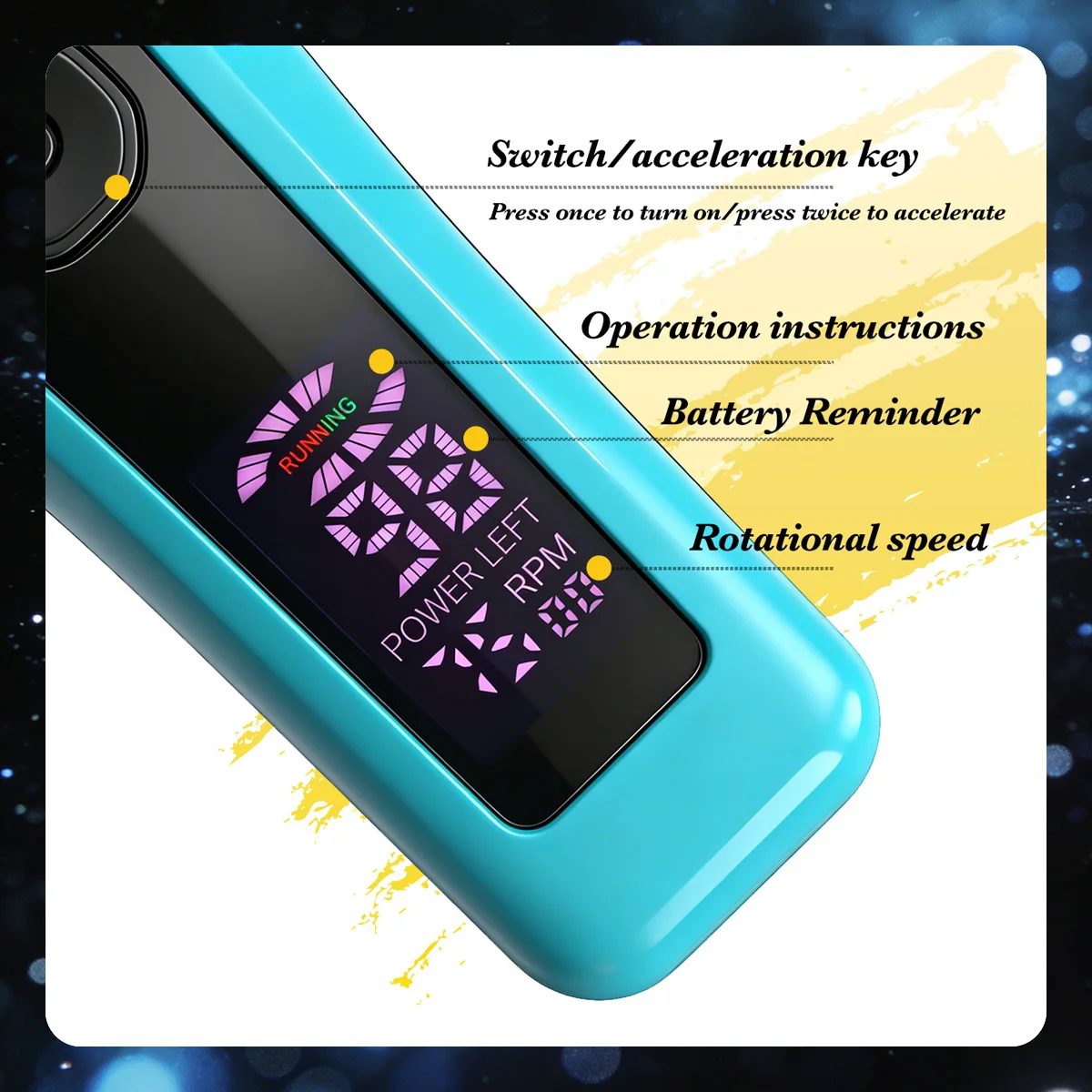 Neuer Professioneller BRDCLIP Kabelloser Haarschneider mit DLC Keramikklinge, 1200mAh Akku, LCD-Geschwindigkeitsanzeige und Batterieindikator, Friseur-Pflegewerkzeug – Detail 3