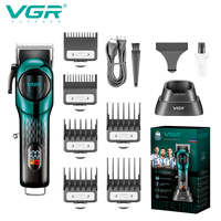 VGR Hair Clipper Professional Barber Rechargeable Hair Cutting Machine 9000 RPM Hair Trimmer Adjustable Clipper for Men V-166