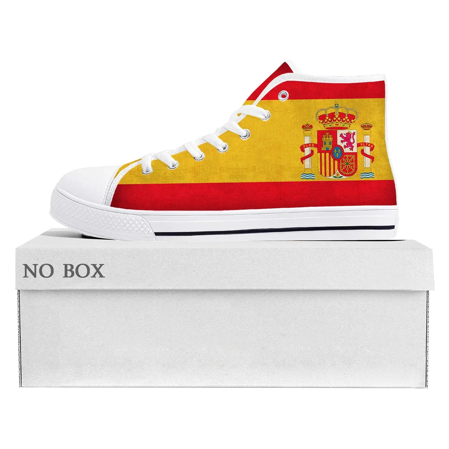 

Spanish Flag High Top High Quality Sneakers Mens Womens Teenager Canvas Sneaker Spain Casual Couple Shoes Custom Shoe