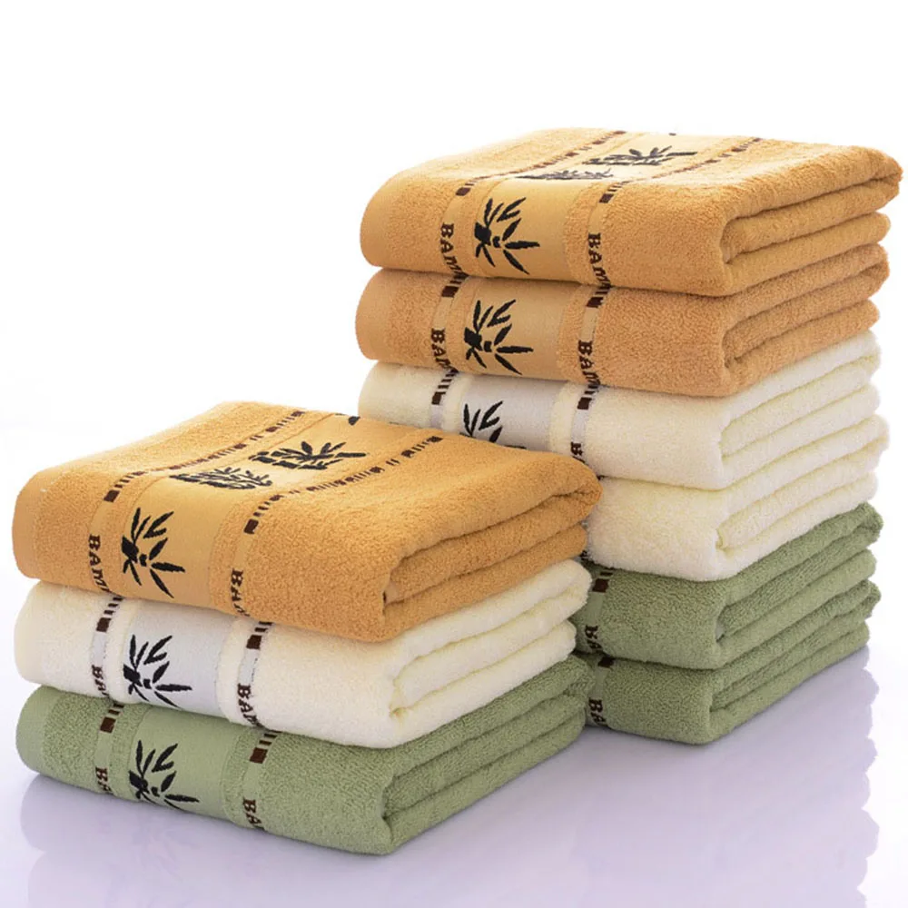 

70x140cm Bamboo Fiber Bath Towel with Jacquard Leaf Pattern Soft and Fluffy Bathroom Absorbent Bamboo Fiber Shower Towel Cover