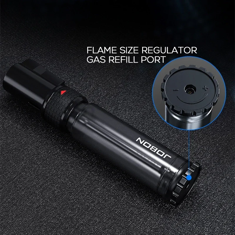 2024 New Jobon Jet Flint Lighter Windproof Gas Torch Lighter Inflated Butane Metal Grinding Wheel Lighter Christmas Gift Men