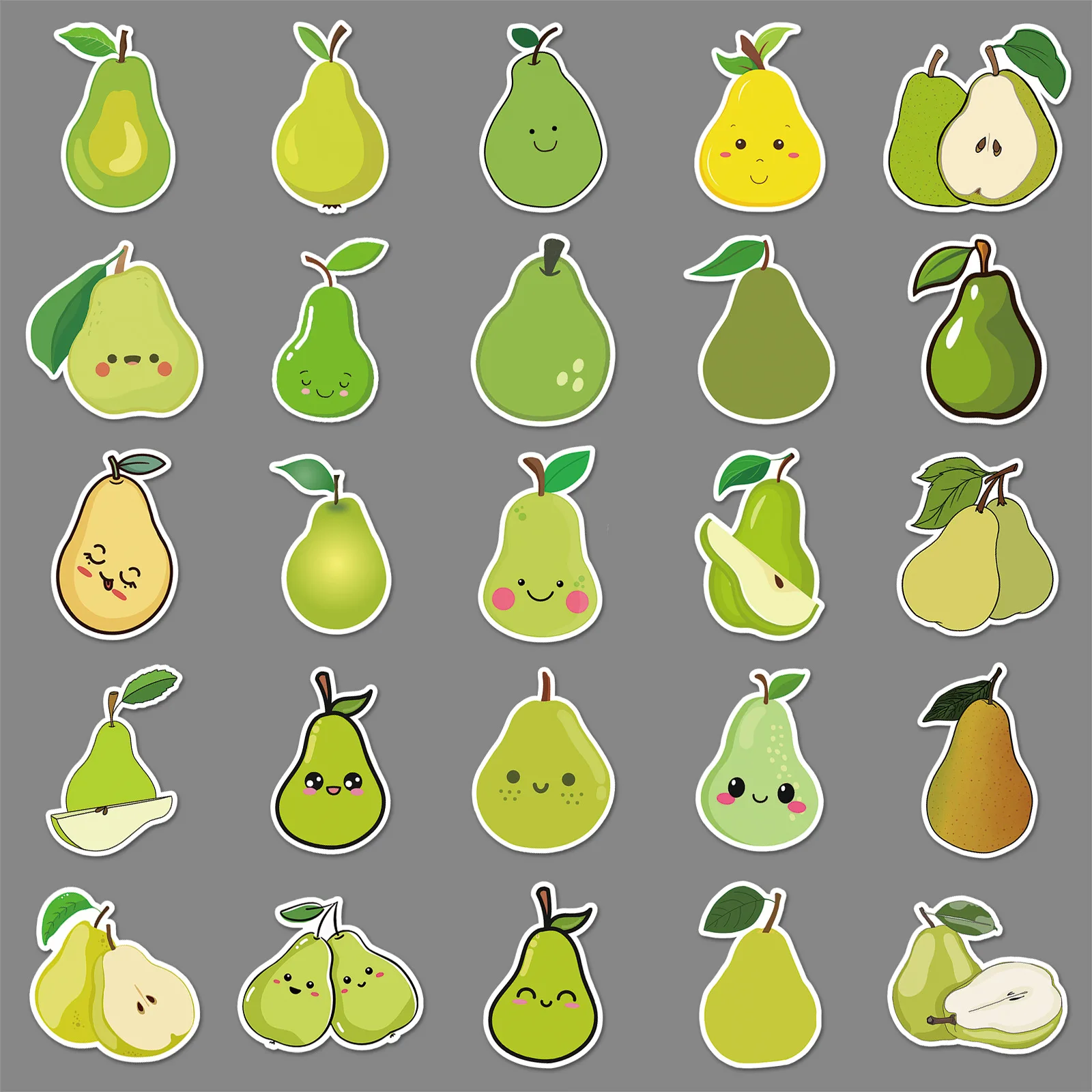 10/30/50 قطعة الكمثرى الكتابة على الجدران ملصقات شخصية الكرتون لطيف الفاكهة الديكور ملصقات الإبداعية DIY بها بنفسك الغيتار كوب ماء سكيت