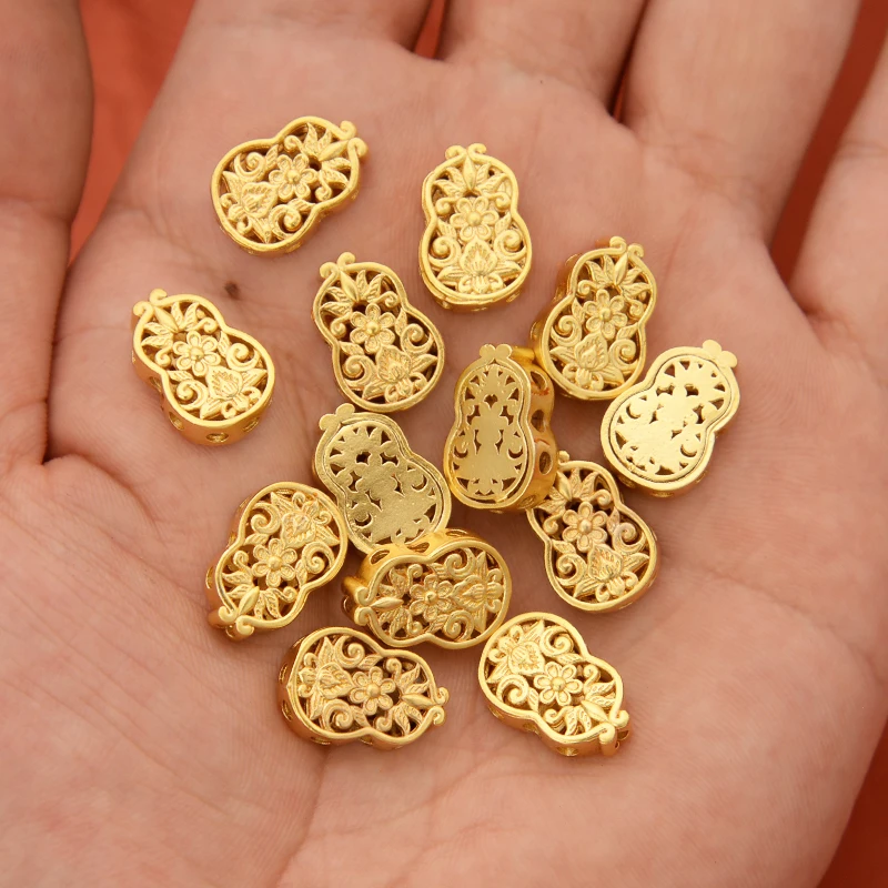 

Браслет-цепочка из сплава с позолотой и серебрением, с вырезанными элементами под старинное золото, для нанизывания бусин, для самостоятельного изготовления украшений, модные аксессуары