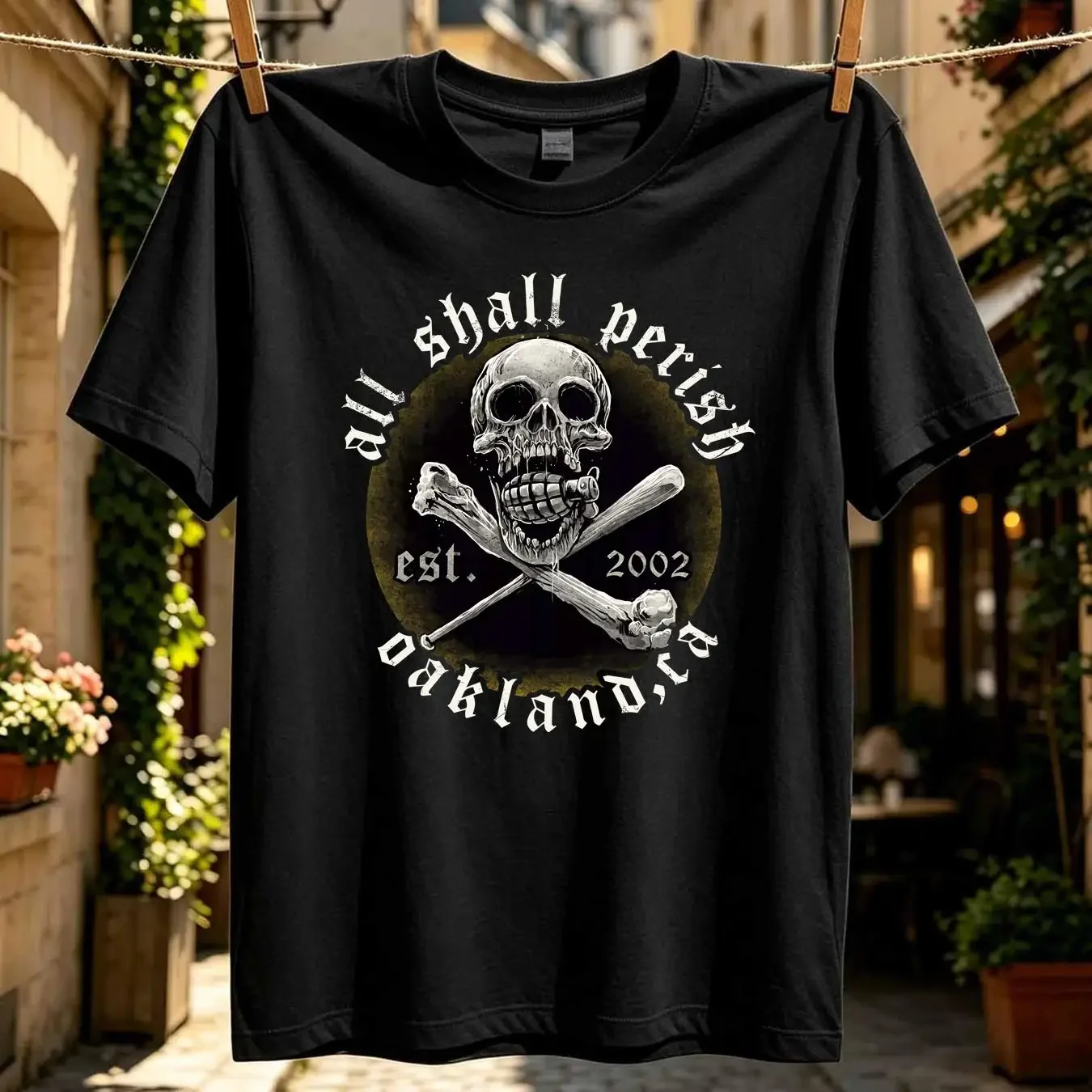 washed T Shirt Vintage Early 2000s Tour All Shall Perish Black S 5XL BY526 long sleeves vintage Washed homme Breathable fashion