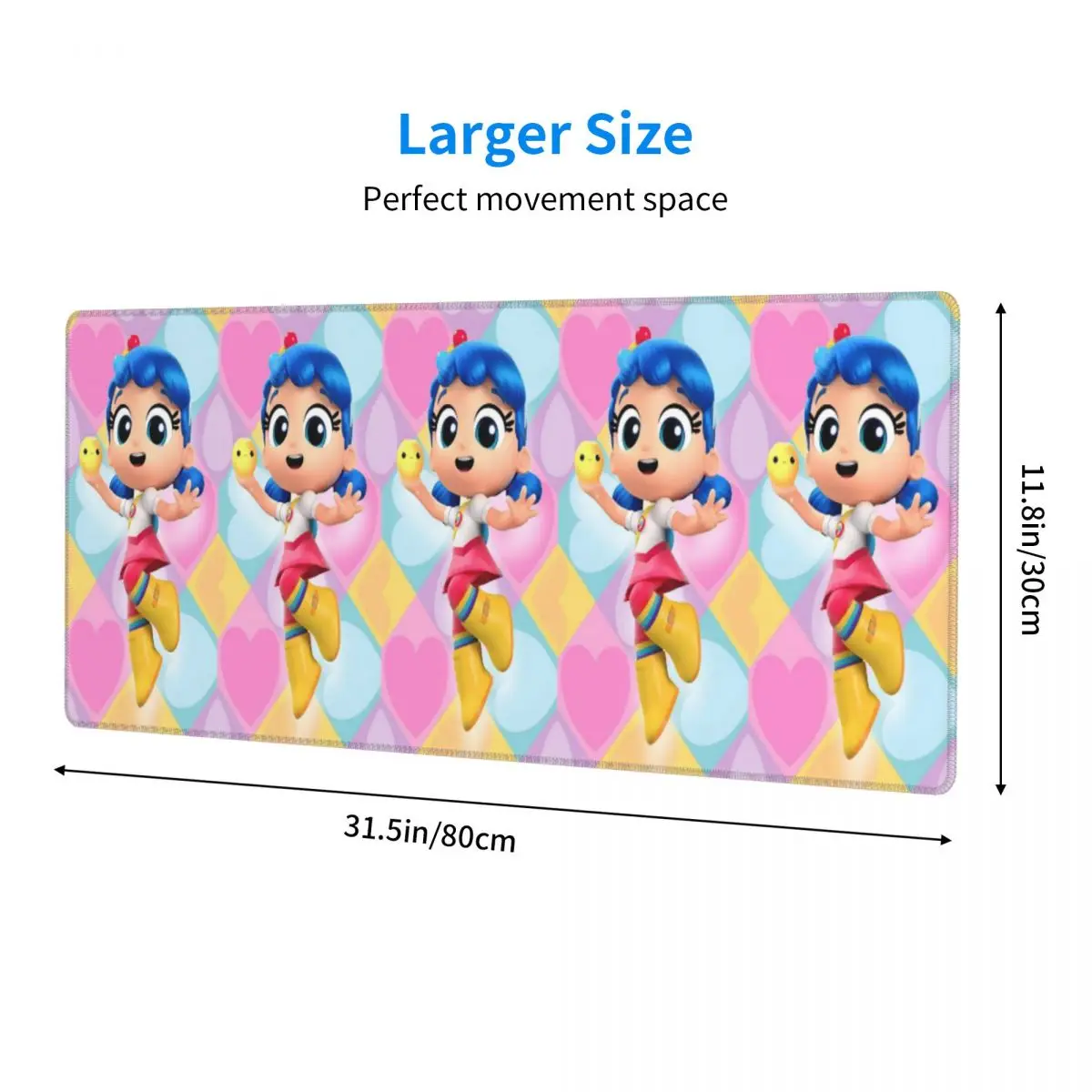 True And The Rainbow Kingdom Large Mouse Pad Computer Keyboard Mouse Mat Gaming PC Laptop Desk Mat Office Accessories Table Mats