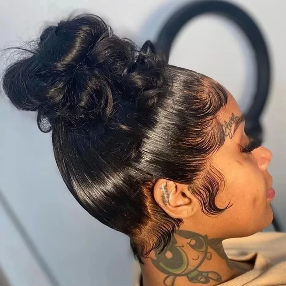 40 بوصة 360 شعر مستعار دانتيل كامل العظام شعر طبيعي مفرود الباروكات 13x6 الدانتيل الشفاف الباروكة الأمامية شعر الإنسان البرازيلي قبل قطعها شعر مستعار