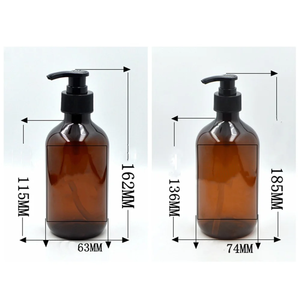 6pcs 500Ml 샴푸 병 여행 펌프 디스펜서 샤워 젤 핸드 워시 에멀젼 액체에 대 한 재사용 가능한 로션 컨테이너