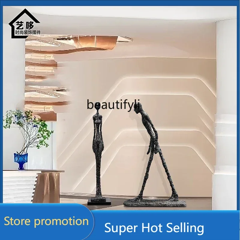 

AY55 Abstract figure large floor-to-ceiling ornament sales office lobby decoration hotel soft decoration designer walking perso