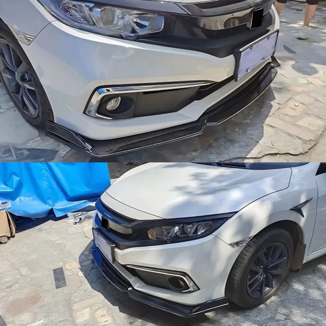

For Honda CIVIC Sedan Hatchback FC1 FC2 FK7 FL1 FL2 FE1 2016-2025 Front Splitter Bumper Lip Protector Air Dam Tuning Accessories