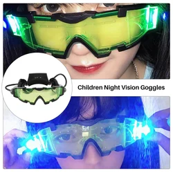 Occhiali per la visione notturna occhiali da notte a LED per bambini regolabili per la caccia in bicicletta da corsa per proteggere gli occhi regalo per bambini