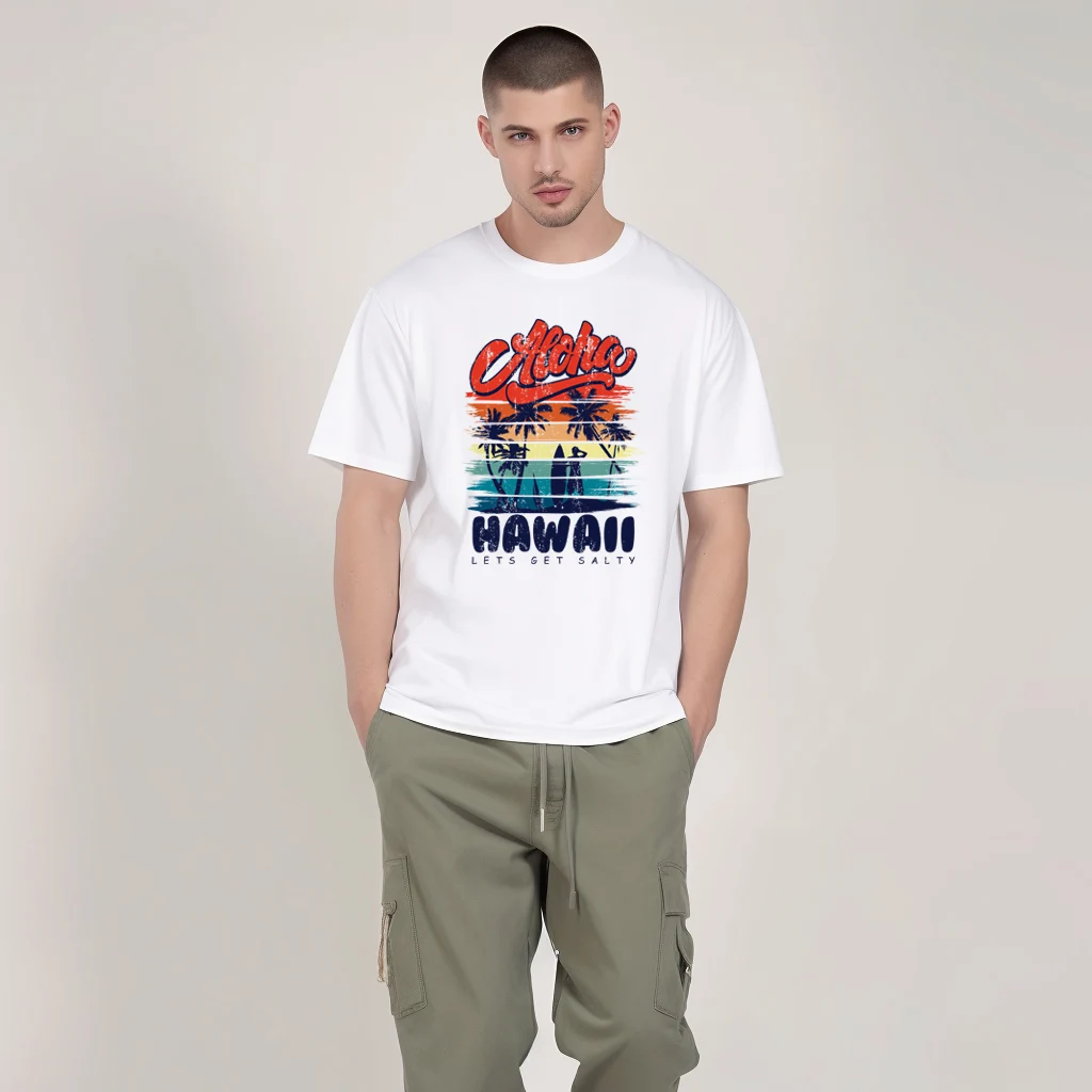 Summer Design Letter Pattern Palm Tree Beach Iron On Transfer Heat Vinyl Ironing Stickers Decor Washable Garment Accessories