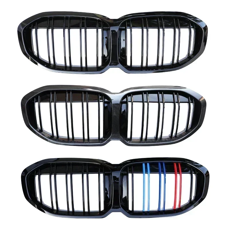 Diamond Stars M Design Front Bumper Kidney Carbon Fiber Grill Inside Chrome Grille for BMW 1 Series F40 2019-2023 Car Parts