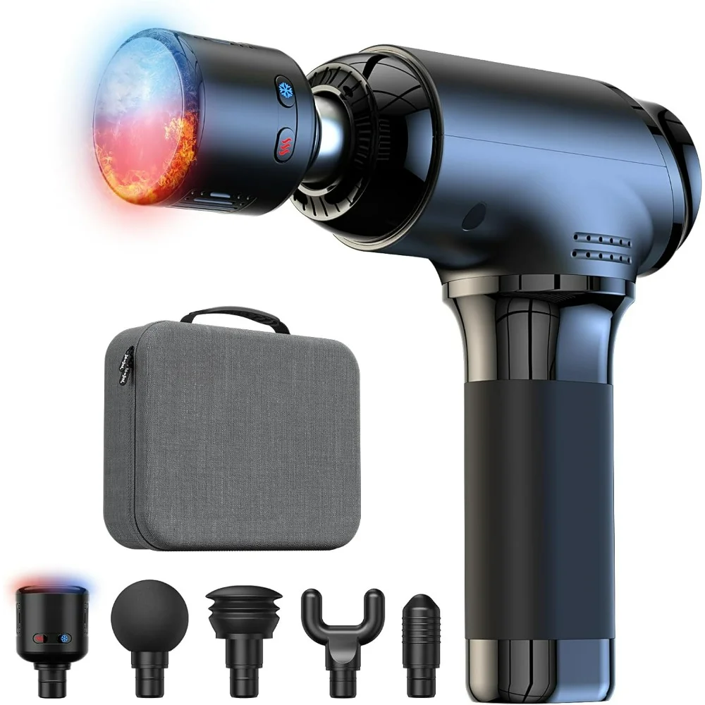 X6 Pro Massage Gun and T2 Pro Massage Gun with Heat and Cold Head, All-Titanium Alloy Massage Head for Heat and Cold Therapy.