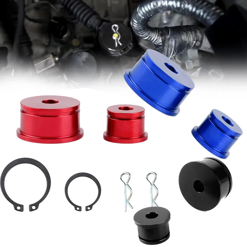 New shifter cable bushings kit aluminum short shifter adapter kit for Civic SI 02 03 04 05 EP3 Rsx Car modification accessories