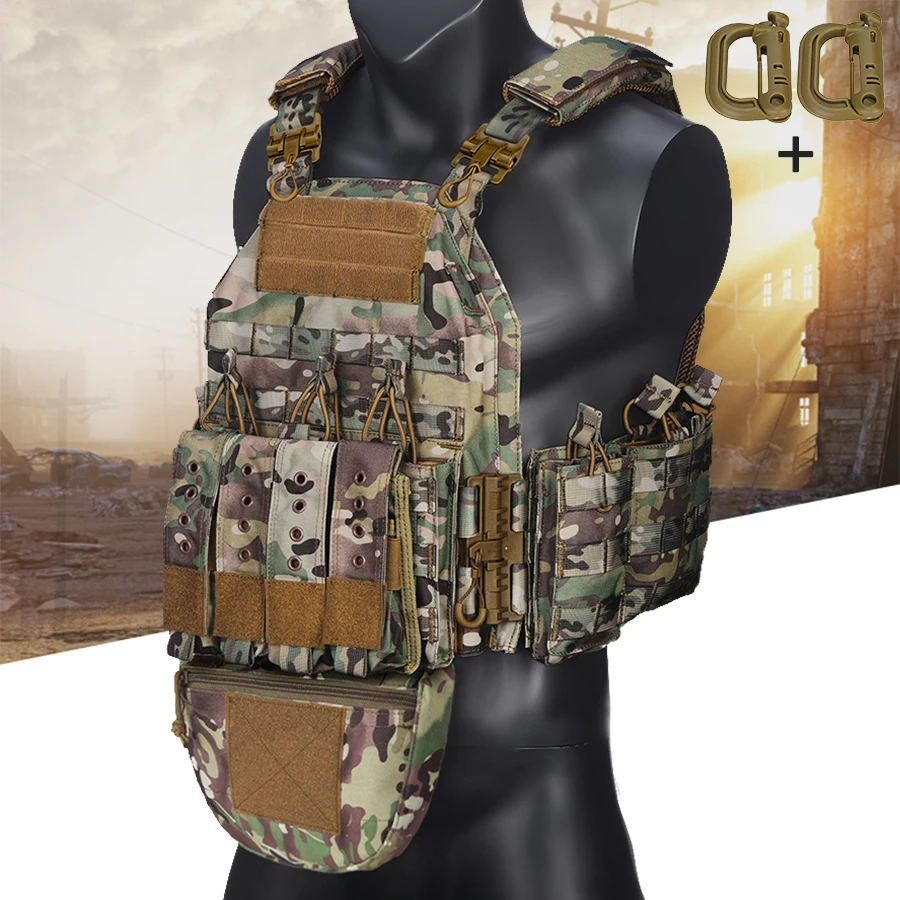 

Жилет YAKEDA с быстрым сбросом, утолщенными наплечниками, дышащими сетчатыми вставками, съемными дополнительными элементами.