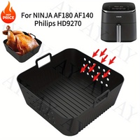 7.87inch Reusable square Air Fryer Silicone Liners for Ninja AF180 AF140 Air Fryer for Philips HD9270 Air Fryer Silicone Basket