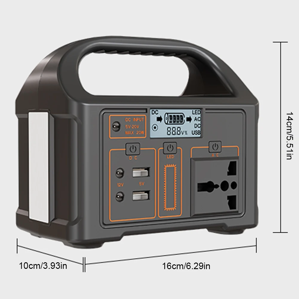 100W Portable Solar Power Station 24000mAh Outdoor Camping Power Bank LED Display Portable Outdoor Generator for Camping Fishing