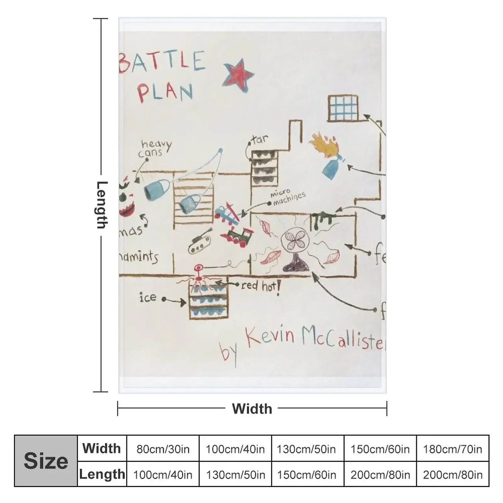 Kevin's Battle Plan Throw Blanket christmas decoration Thermal Blankets