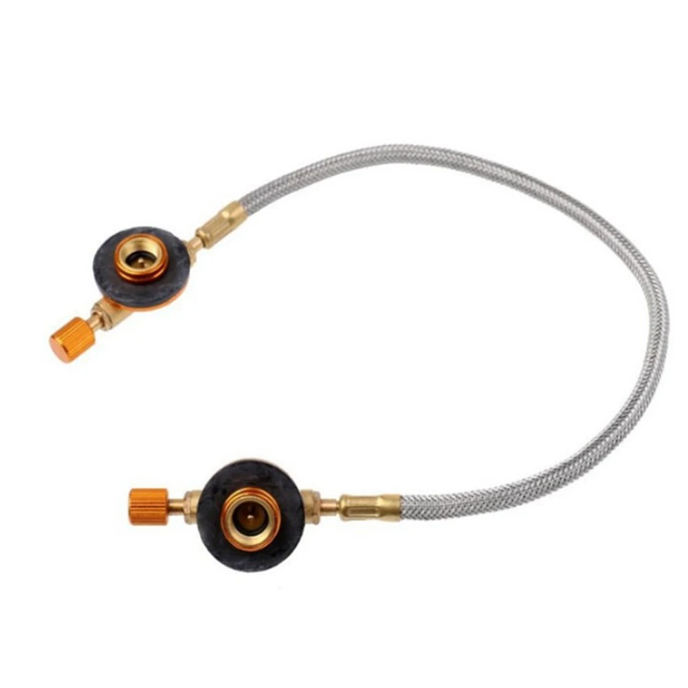 Gas Stove Adapter Outdoor Camping Barbecue Flat Gas Tank Extension Tube Stove Extension Cord Connecting Tube 40cm XQ