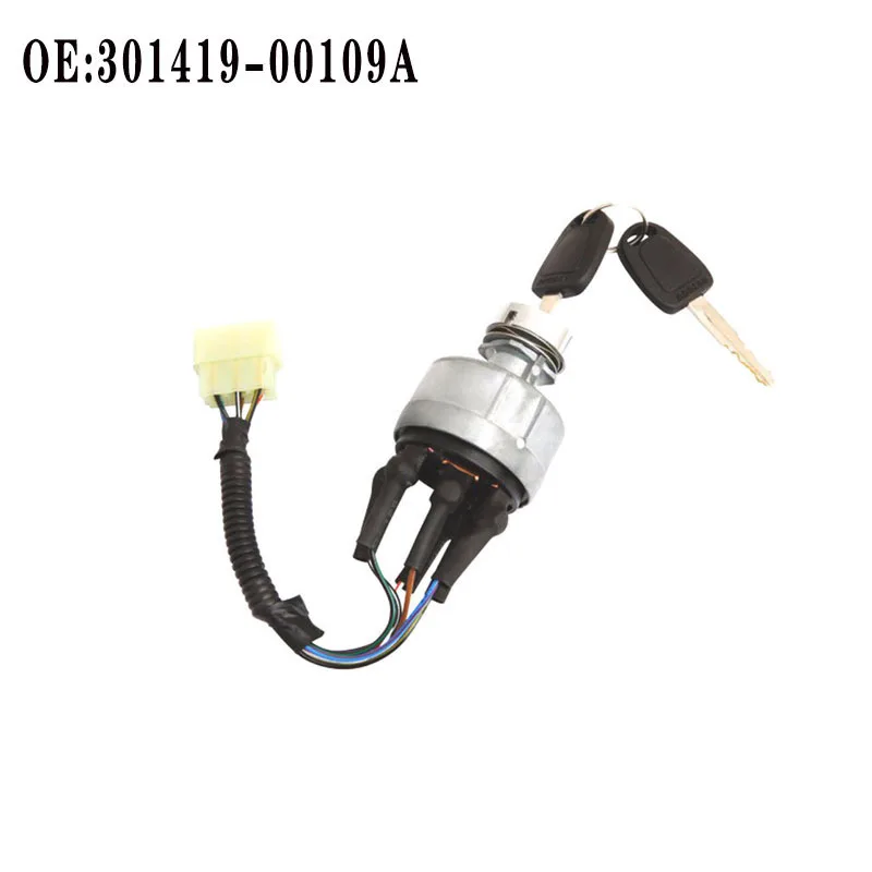 

301419-00109 Excavator ignition switch starter starter key accessory applicable to Doosan Daewoo power switch