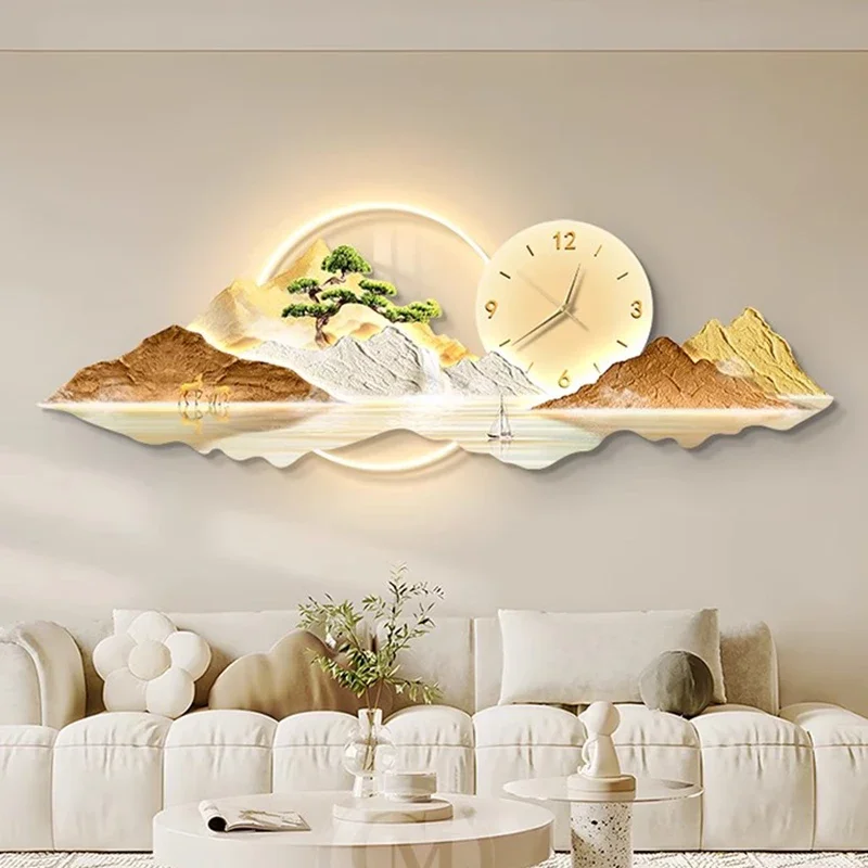 

Led Big Size Wall Clock Modern Bedrooms Aesthetic Silent Design Wall Watch Creative Nordic Reloj De Pared Living Room Decoration