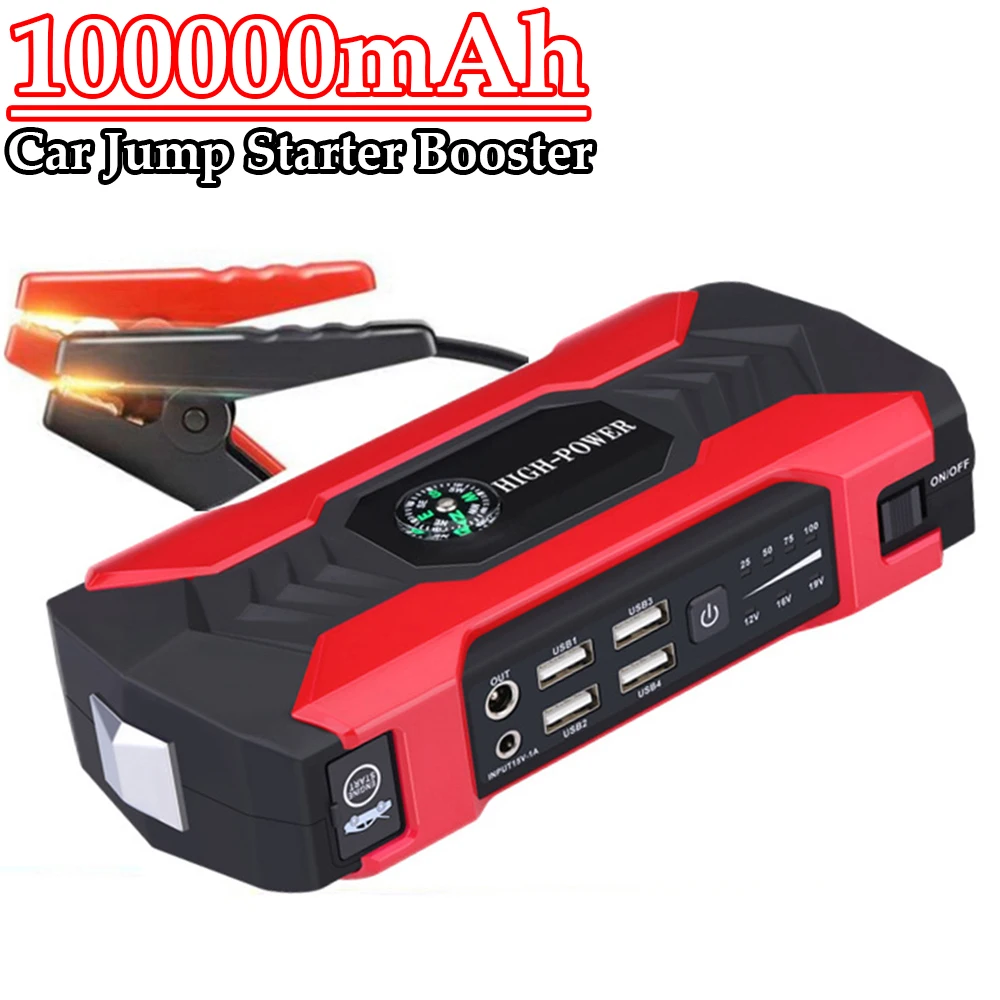 Car Jump Starter Starting Device 100000mAh Jumper Box 12V Power Bank Emergency Booster Battery Charger Car Charger