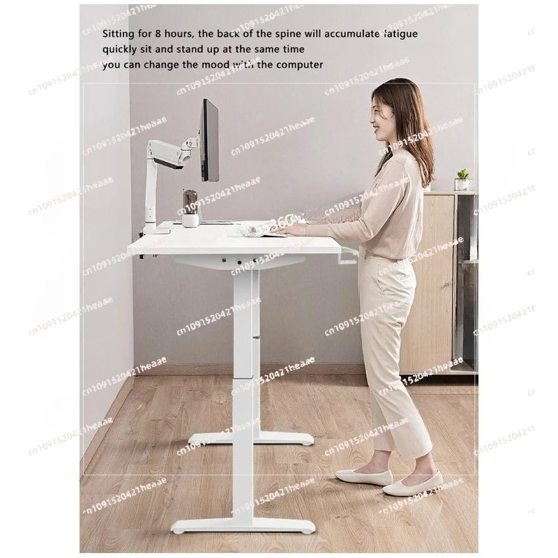 Suitable for Ergonomic Design for Cervical and Lower Spine Protection Height-Adjustable Electric Standing Desk & Sitting Desk,