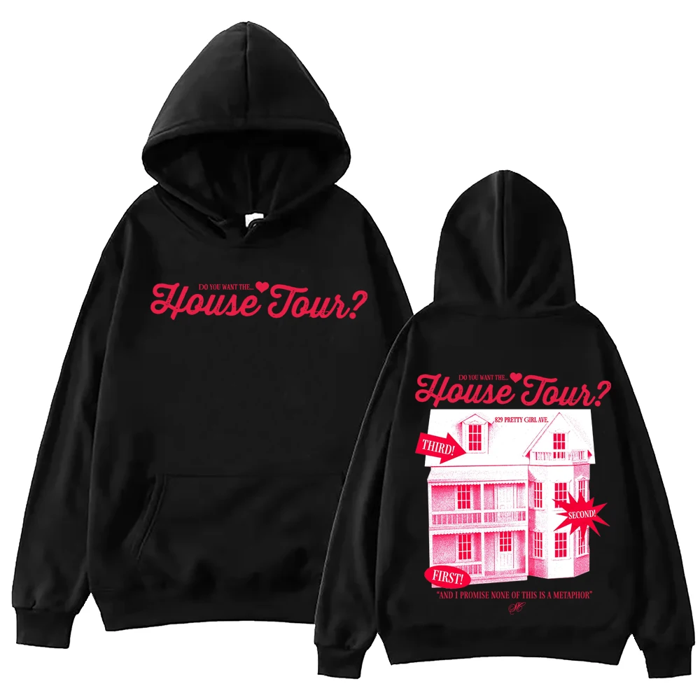 سترة بغطاء للرأس للرجال والنساء من سابرينا كاربنتر هاوس تور، بلوفر هاراجوكو بأكمام طويلة، هدية