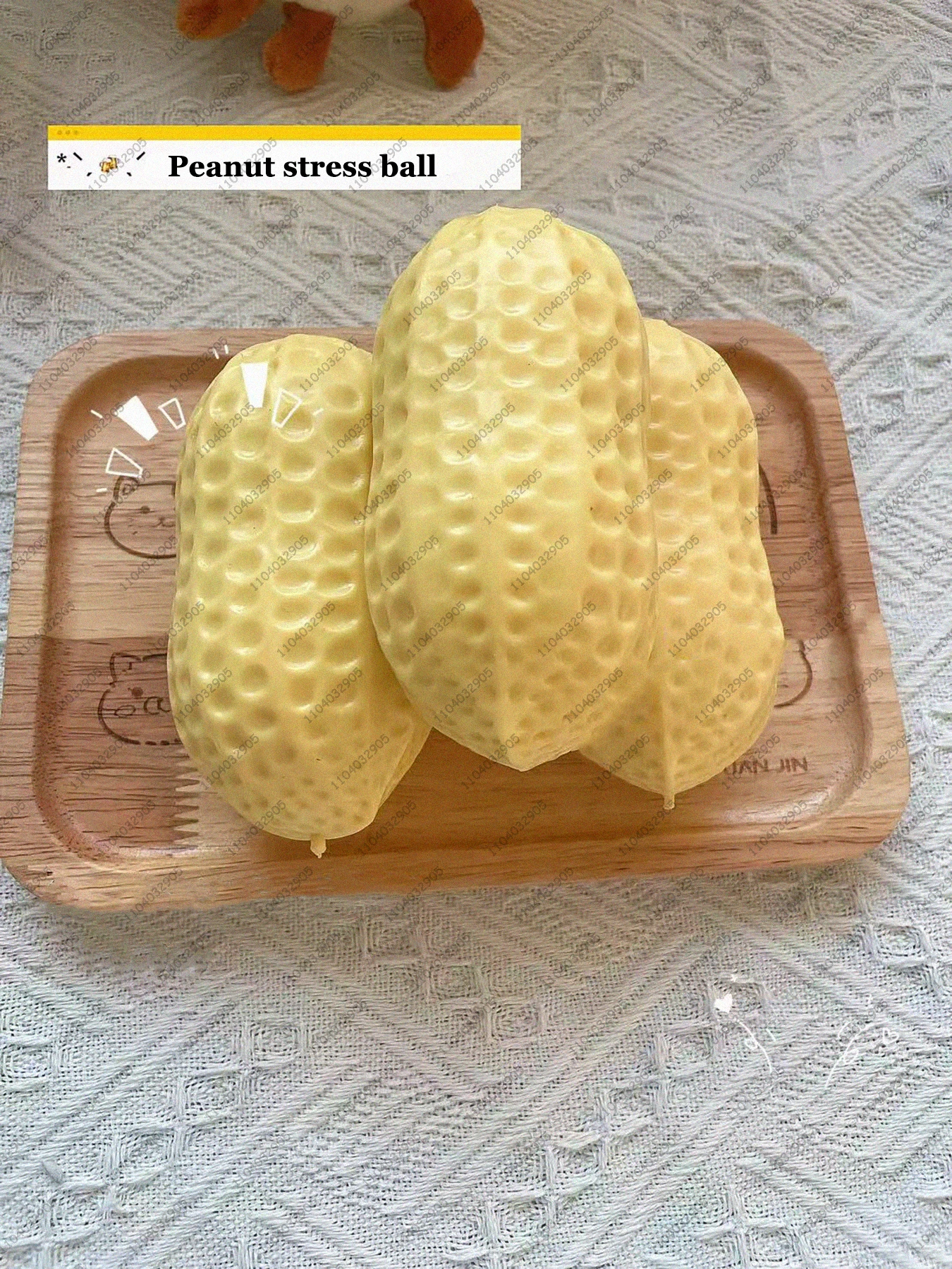 Peanut Stress Ball Crunchy Squeeze Ball Squishy Toy Buttery-Soft Feel Fidget Toy ASMR Sensory Anti stress relief toy for Adults@