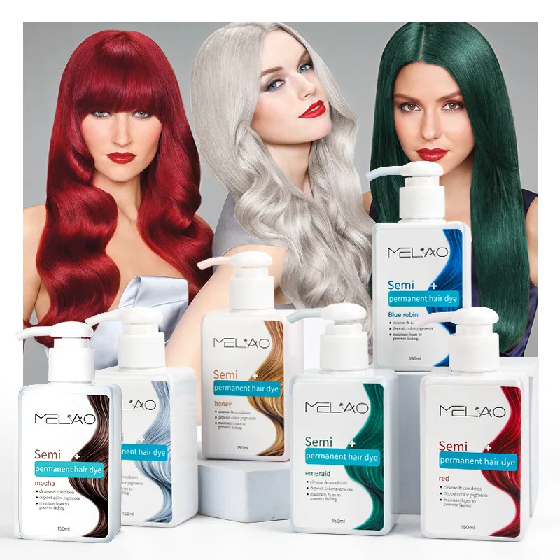 150ml Color Setting Shampoo Semi- Permanent Plant Hair Dye And Fixing Natural Fast Hair Dye Color Care Red Blue Robin Shampoo